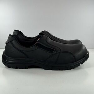 Avenger Work Shoes Foreman Slip On Leather Black Waterproof Steel Toe Men 14‎ M